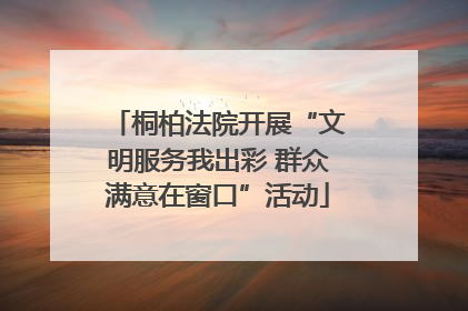 桐柏法院开展“文明服务我出彩 群众满意在窗口”活动