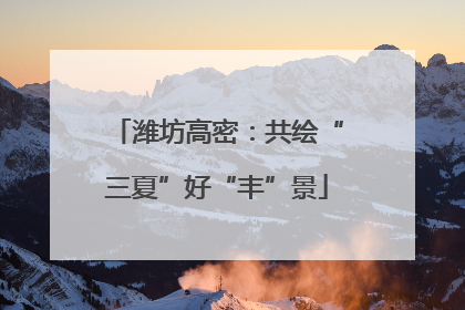潍坊高密：共绘“三夏”好“丰”景