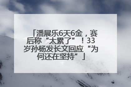 潘展乐6天6金，赛后称“太累了”！33岁孙杨发长文回应“为何还在坚持”