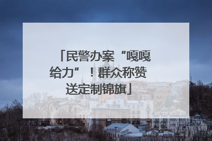 民警办案“嘎嘎给力”！群众称赞送定制锦旗
