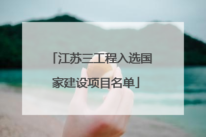 江苏三工程入选国家建设项目名单