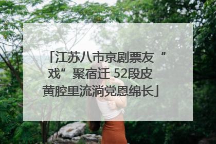 江苏八市京剧票友“戏”聚宿迁 52段皮黄腔里流淌党恩绵长