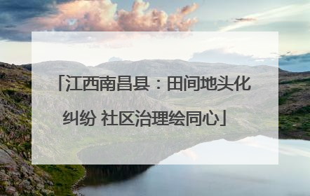 江西南昌县：田间地头化纠纷 社区治理绘同心