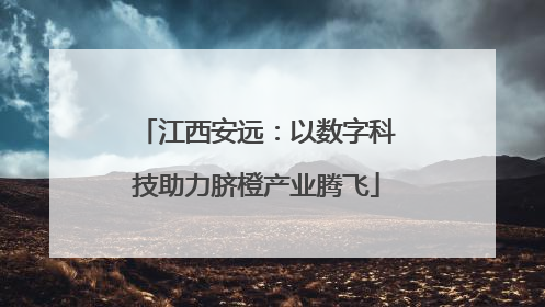 江西安远：以数字科技助力脐橙产业腾飞
