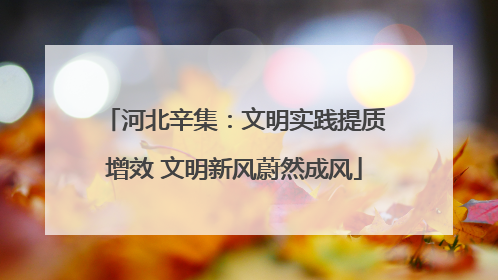 河北辛集：文明实践提质增效 文明新风蔚然成风