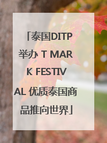 泰国DITP 举办 T MARK FESTIVAL 优质泰国商品推向世界