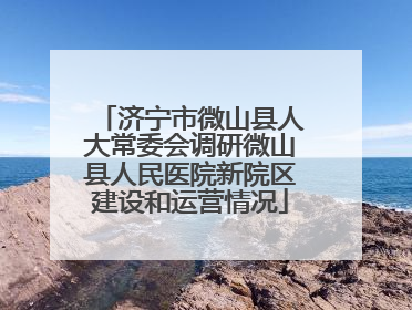 济宁市微山县人大常委会调研微山县人民医院新院区建设和运营情况
