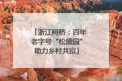 浙江柯桥：百年老字号“松盛园”助力乡村共富