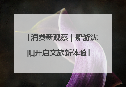 消费新观察｜船游沈阳开启文旅新体验
