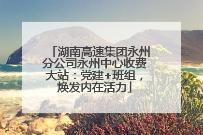 湖南高速集团永州分公司永州中心收费大站：党建+班组，焕发内在活力