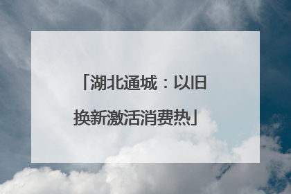 湖北通城：以旧换新激活消费热