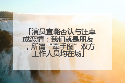 演员宣璐否认与汪卓成恋情：我们就是朋友，所谓“牵手图”双方工作人员均在场
