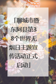 聊城市暨东阿县第38个世界无烟日主题宣传活动正式启动