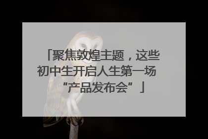 聚焦敦煌主题，这些初中生开启人生第一场“产品发布会”