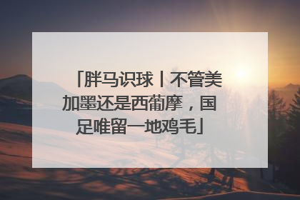 胖马识球丨不管美加墨还是西葡摩，国足唯留一地鸡毛