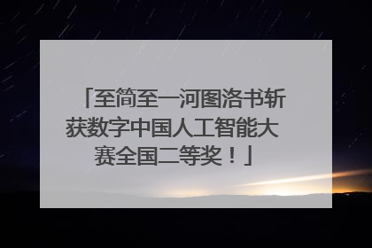 至简至一河图洛书斩获数字中国人工智能大赛全国二等奖！