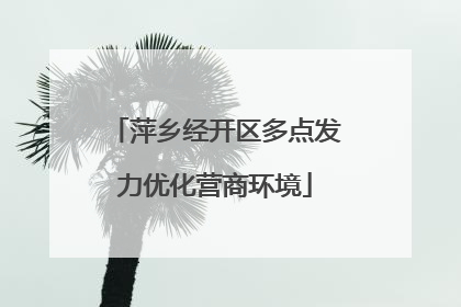 萍乡经开区多点发力优化营商环境