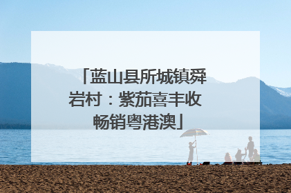 蓝山县所城镇舜岩村：紫茄喜丰收 畅销粤港澳