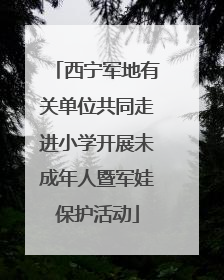 西宁军地有关单位共同走进小学开展未成年人暨军娃保护活动