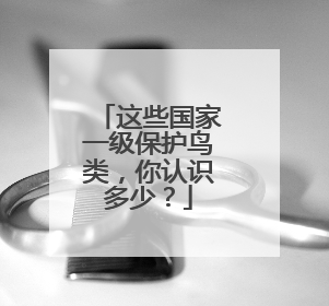 这些国家一级保护鸟类，你认识多少？