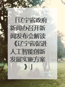 辽宁省政府新闻办召开新闻发布会解读《辽宁省促进人工智能创新发展实施方案》
