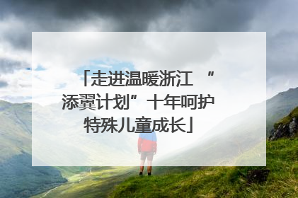 走进温暖浙江 “添翼计划”十年呵护特殊儿童成长