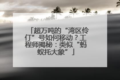 超万吨的“湾区伶仃”号如何移动？工程师揭秘：类似“蚂蚁托大象”