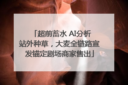 超前蓄水 AI分析 站外种草，大麦全链路宣发锚定剧场商家售出