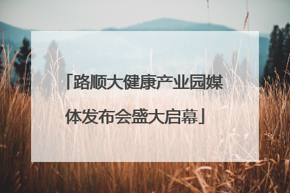路顺大健康产业园媒体发布会盛大启幕