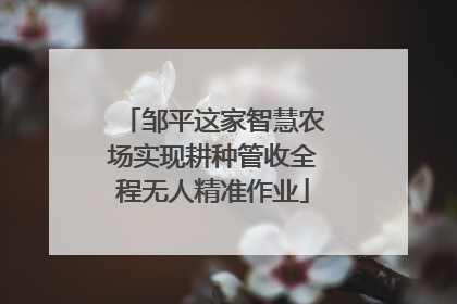 邹平这家智慧农场实现耕种管收全程无人精准作业