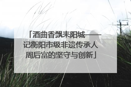 酒曲香飘耒阳城——记衡阳市级非遗传承人周后富的坚守与创新