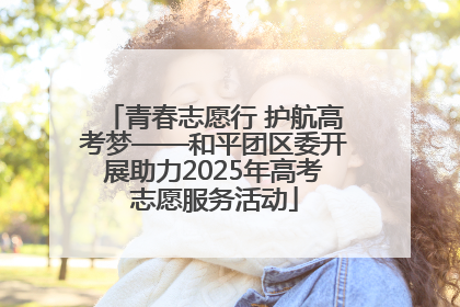 青春志愿行 护航高考梦——和平团区委开展助力2025年高考志愿服务活动