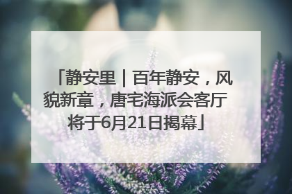 静安里｜百年静安，风貌新章，唐宅海派会客厅将于6月21日揭幕