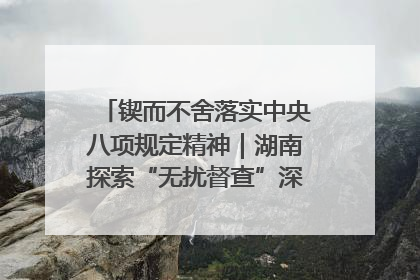 锲而不舍落实中央八项规定精神｜湖南探索“无扰督查”深化基层减负