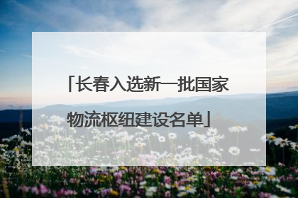 长春入选新一批国家物流枢纽建设名单