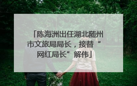 陈海洲出任湖北随州市文旅局局长，接替“网红局长”解伟
