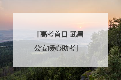 高考首日 武昌公安暖心助考