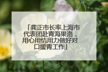龚正市长率上海市代表团赴青海果洛，用心用情用力做好对口援青工作
