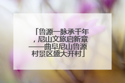 鲁源一脉承千年，尼山文旅启新章——曲阜尼山鲁源村景区盛大开村