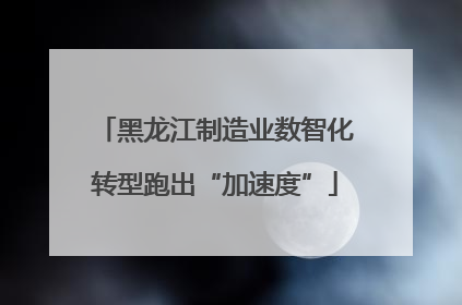 黑龙江制造业数智化转型跑出“加速度”