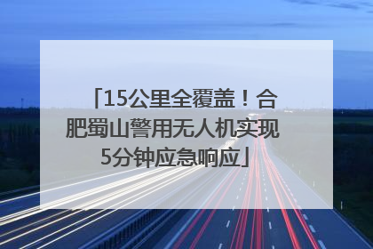 15公里全覆盖！合肥蜀山警用无人机实现5分钟应急响应