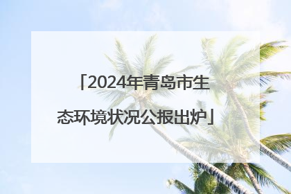2024年青岛市生态环境状况公报出炉
