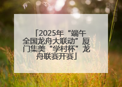 2025年“端午全国龙舟大联动”厦门集美“学村杯”龙舟联赛开赛