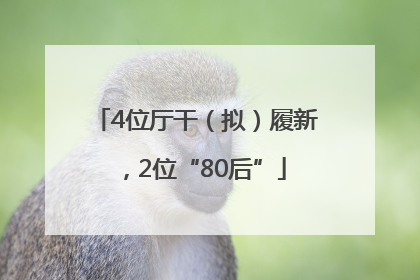 4位厅干（拟）履新，2位“80后”