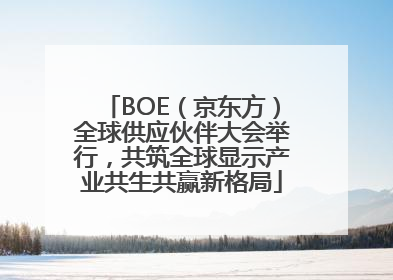 BOE（京东方）全球供应伙伴大会举行，共筑全球显示产业共生共赢新格局